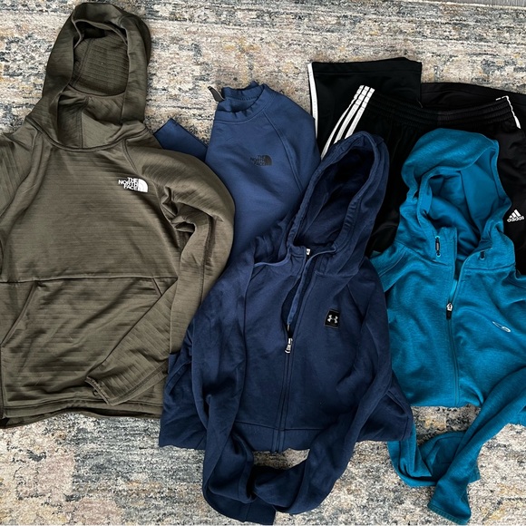 Bundle of Men’s Sportswear Adidas, North Face, Under Armour Five (5) Pieces - Picture 1 of 13